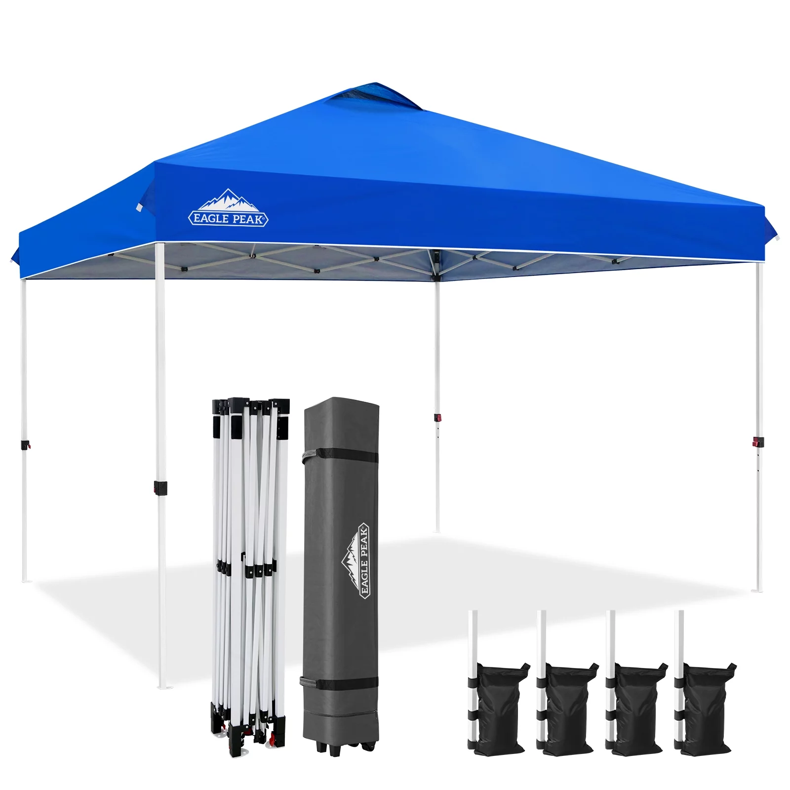 EAGLE PEAK 12 x 12 Pop Up Canopy Tent Instant Outdoor Canopy Easy Set-up Straight Leg Folding Shelter