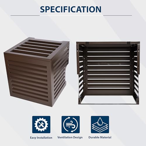 Airdeko Premium HVAC Central AC Condenser Cover for Outside Units - AirOutdoor Systems Ultimate Protection with Anti Rust Feature - Innovative Design and Sleek Look Cover