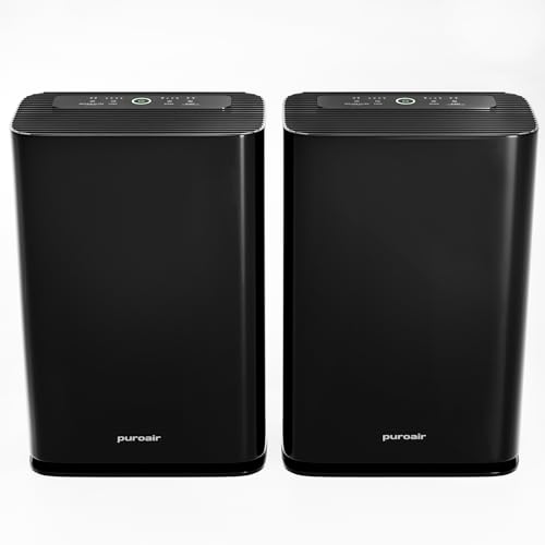 Powerful PuroAir HEPA Air Purifiers for Home Large Rooms - Covers 1,115 Sq Ft - Filters Up To 99% of Pollutants, Smoke, Pollen, Dust, and VOCs - Quiet HEPA Air Filter - Air Purifiers for Bedroom