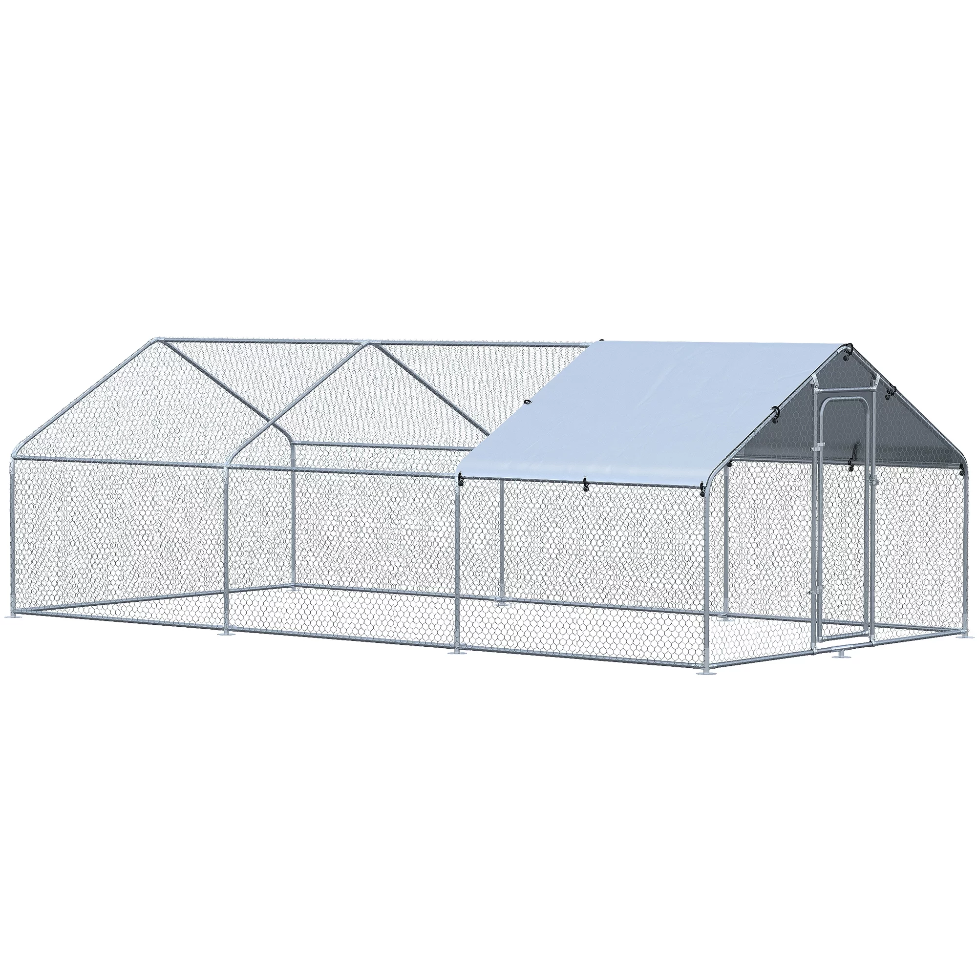 PawHut Chicken Coop Outdoor Playpen w/ Cover