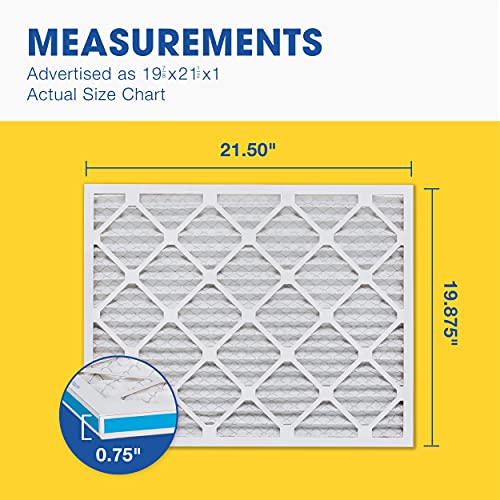 Aerostar 16x25x1 MERV 13 Pleated Air Filter, AC Furnace Air Filter, 6 Pack (Actual Size: 15 3/4