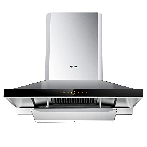 FOTILE Perimeter Vent Series Wall-mount Range Hood | Touchscreen | 4 Speed-settings and Air Management Function | Self-adjusting Surround Suction Plate | Delay Off Function | Cleaning Mode | LED Light