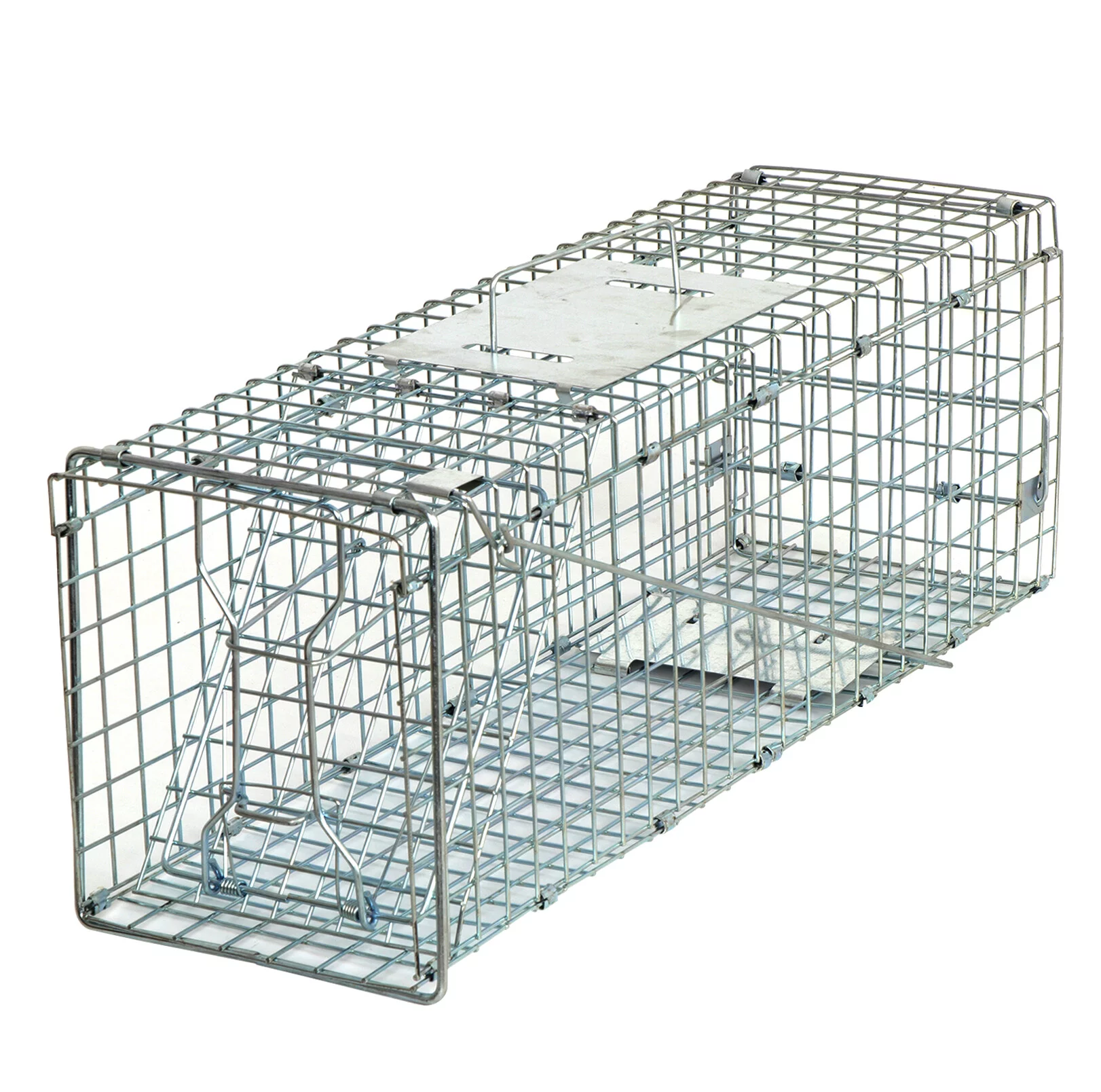 ZenSports 24’’x8’’x7.5’’ Foldable Live Animal Trap Cage for Squirrel, Rat, Bunny, Groundhog, Mink, No-Kill Bait Trapping Kit