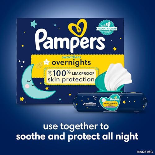 Pampers Swaddlers Overnights Diapers - Size 5, 88 Count, Disposable Baby Diapers, Night Time Skin Protection