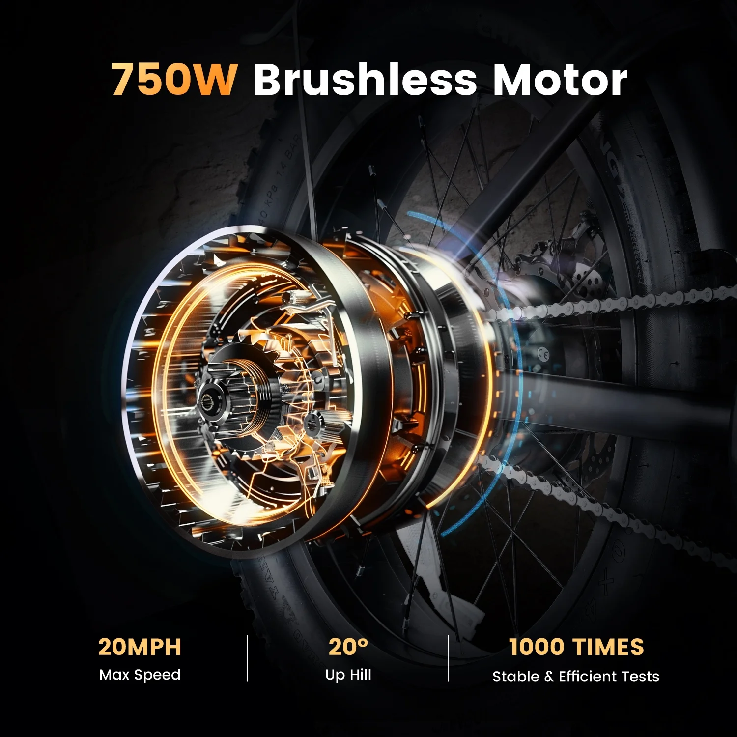 W1-CycRun Electric Bike for Adults 750W Motor with 36V 10.4 Battery, 20MPH 55Miles Moped Style Ebike for Adults, 20