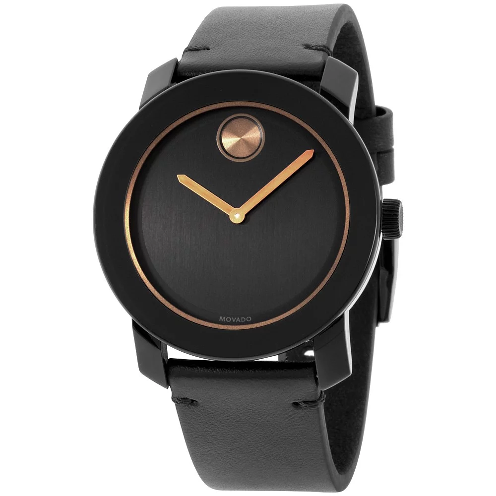 Movado Bold Leather Mens Watch 3600297