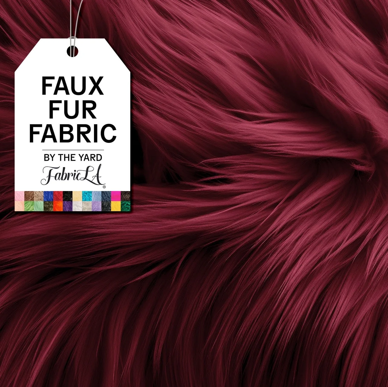 FabricLA Shaggy Faux Fur Fabric by The Yard - 180