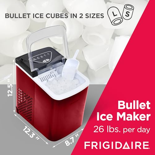 Frigidaire EFIC123-SS Counter Top Maker, Produces 26 pounds Ice per Day, Stainless Steel, Stainless