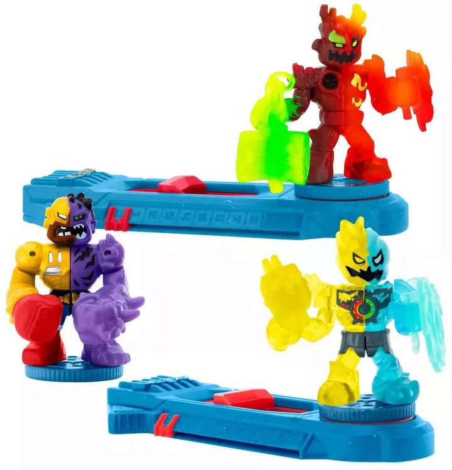 Legends of Akedo PowerStorm Burndown, Buster Splits & Shortout Mini Battling Action Figure SUPER SPLITTERS Pack