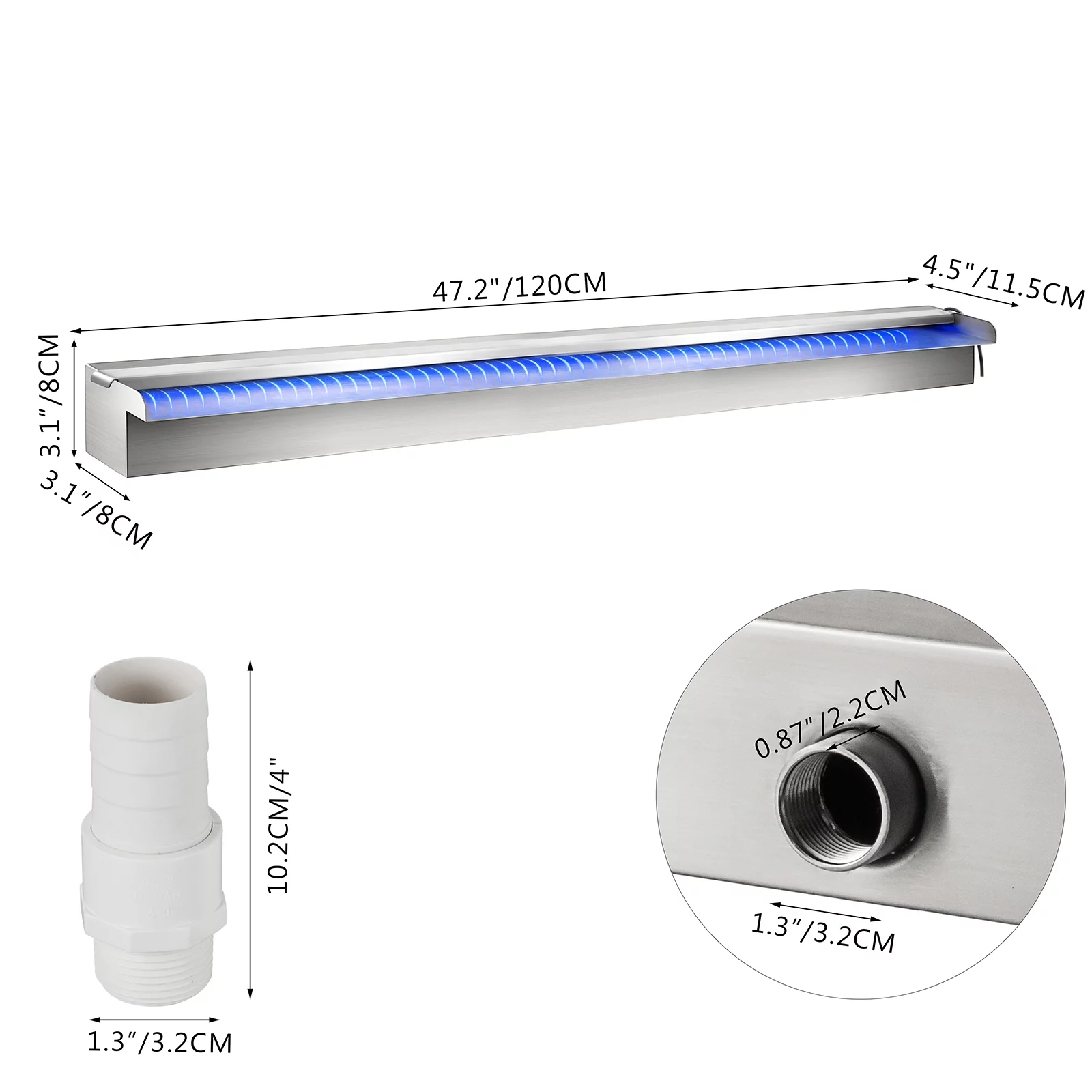 VEVOR Pool Fountain 47.2