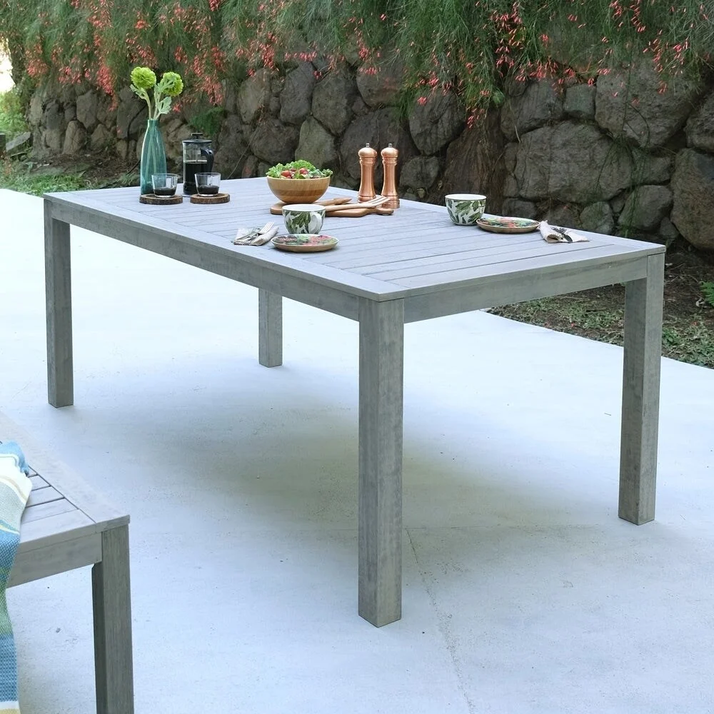 Cambridge Casual  Surfside Outdoor Rectangular Dining Table Weathered Gray