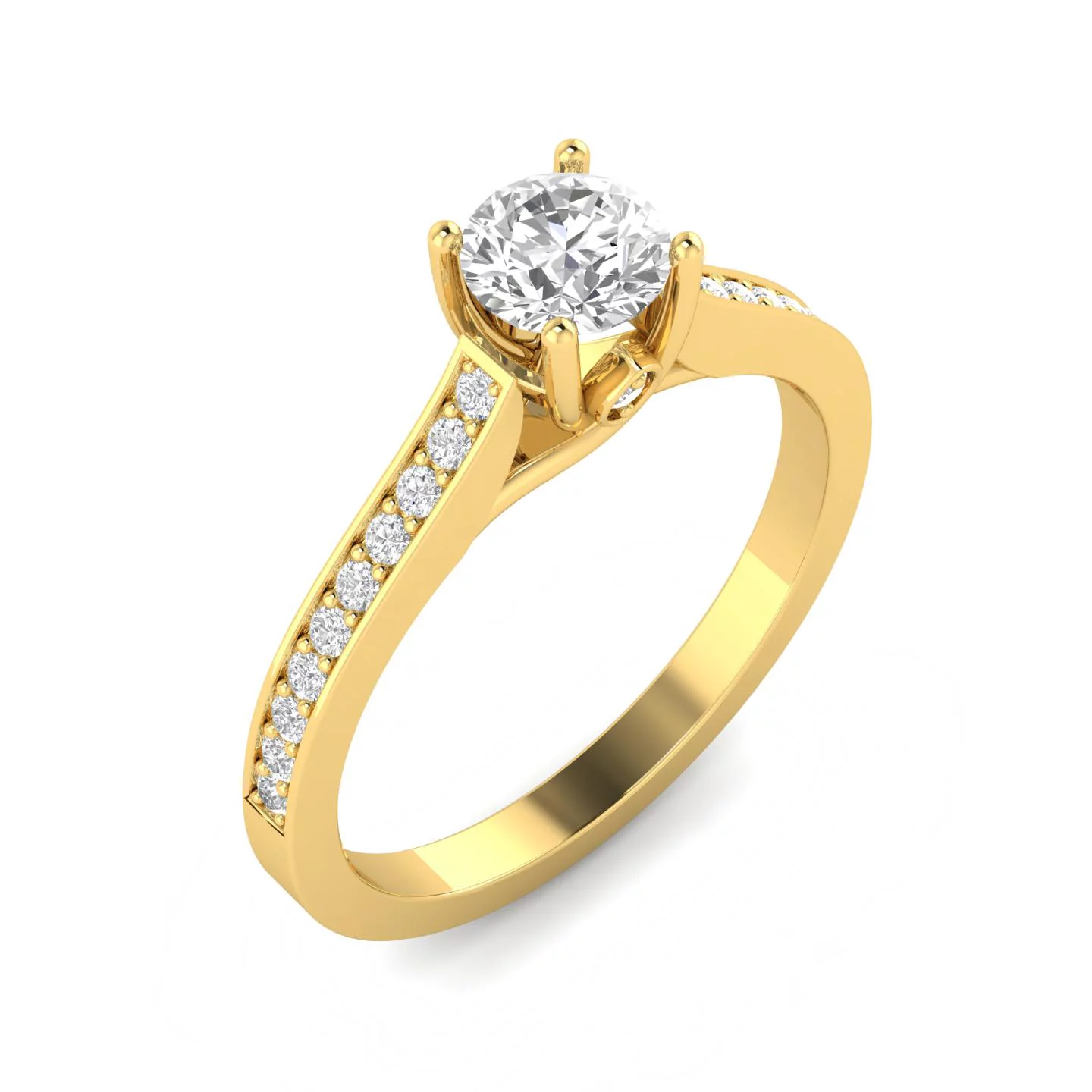 1/2ctw Diamond Engagement Ring in 10k Yellow Gold