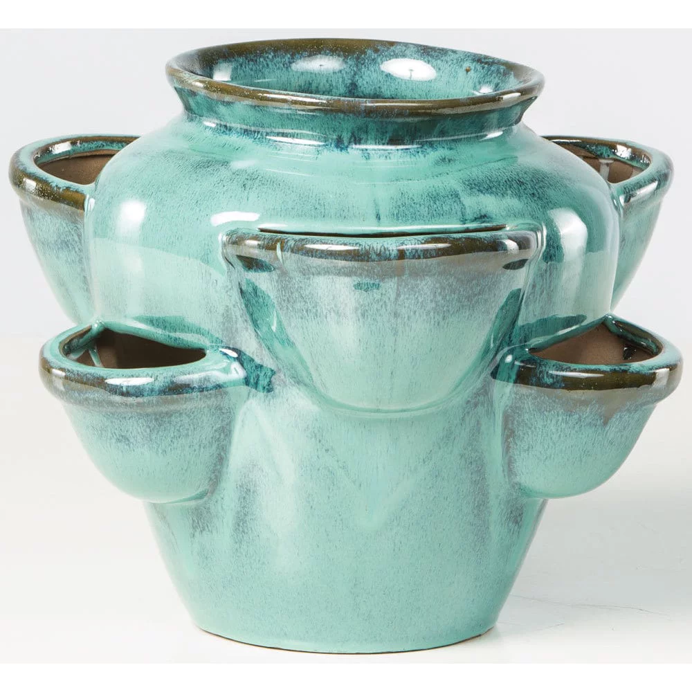 Alfresco Home 6 Pocket Ceramic Strawberry Jam Statue