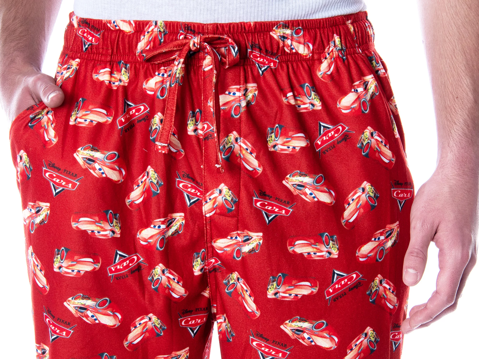 Disney Men's Cars Lightning McQueen Allover Character Adult Sleep Pajama Pants