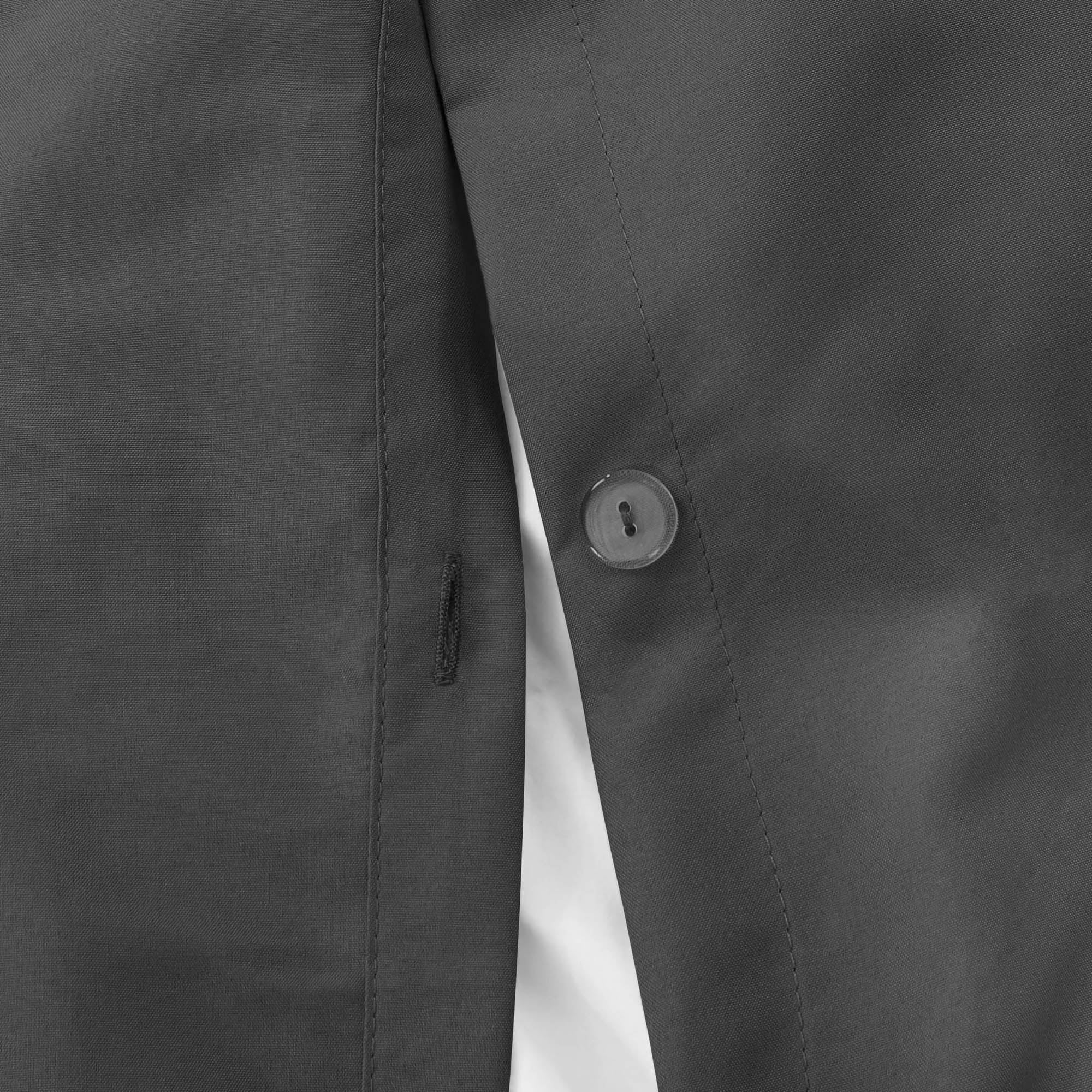 Nestl 3 Piece Pinch Pleated Pintuck Duvet Cover Set with Shams, Soft Microfiber,Button Closure Bedding Set, Queen, Gray