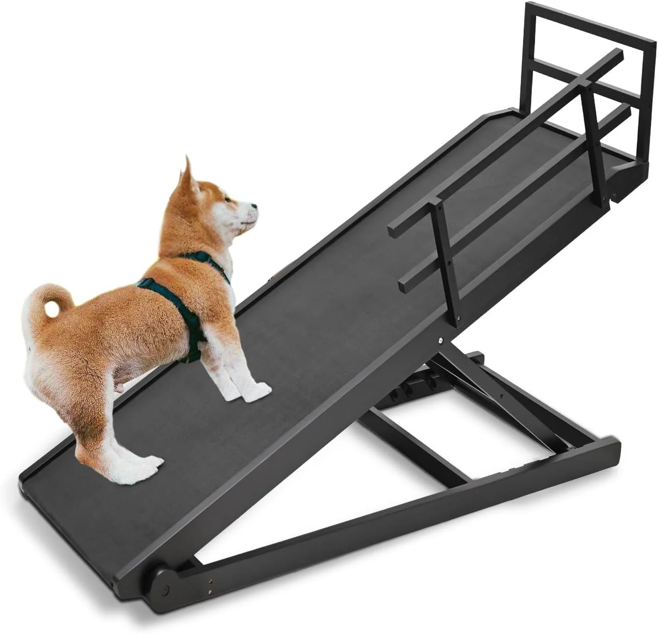 Slsy Dog Ramp with Side Rails, 5 Level Adjustable 15.7'' to 23.6'', Folding Pet Ramp for Middle Bed, Couch,SUV, for Small & Large Old Dogs & Cats,Supports up to 200 lbs, 45.2