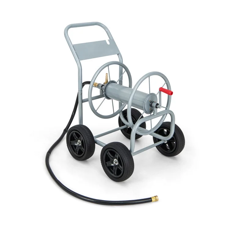 Durable Garden Hose Reel Cart - 46.0 - Store and Transport Hose Effortlessly
