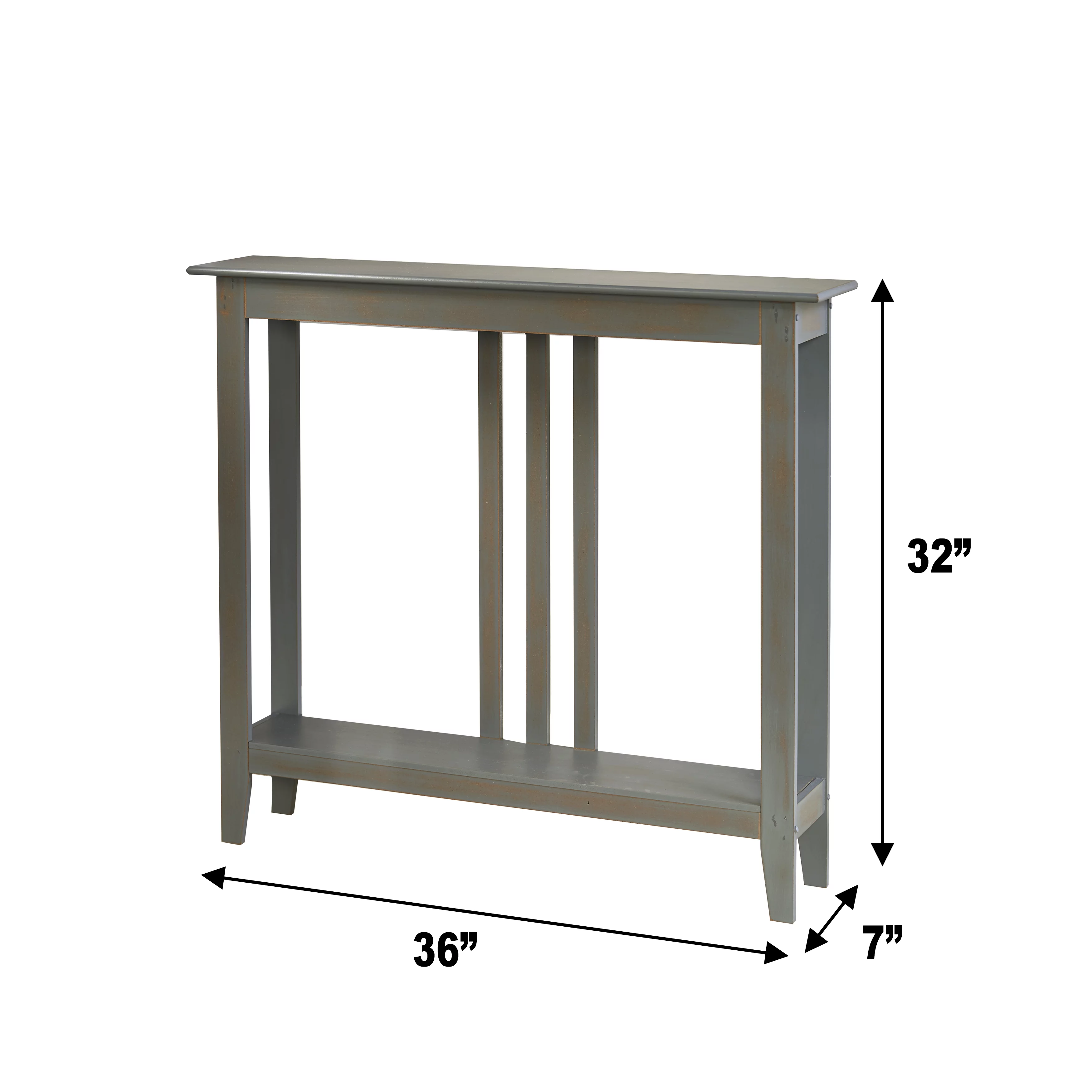 The Lakeside Collection Slim Entryway Home Accent or Console Table with Antique Finish, 7