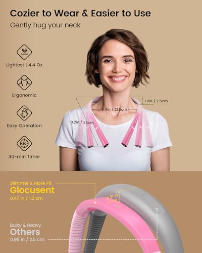 Glocusent Book Light, 3-Color & 6-Brightness Reading Light, Bendable Neck Light, 80-hr Lasting Rechargeable Lamp, Perfect Book Light for Reading in Bed, Knitting, Camping, Repairing, Book Lovers Gifts