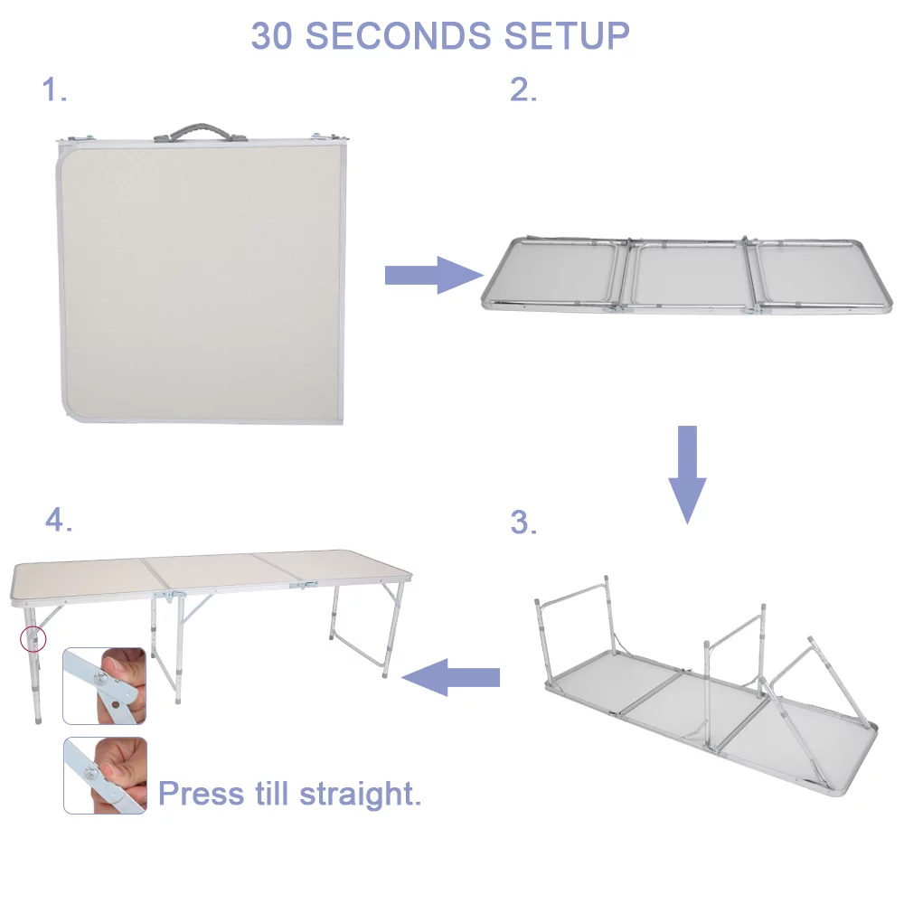 Ktaxon Outdoor Portable Aluminum Camping Picnic Folding Dining Table