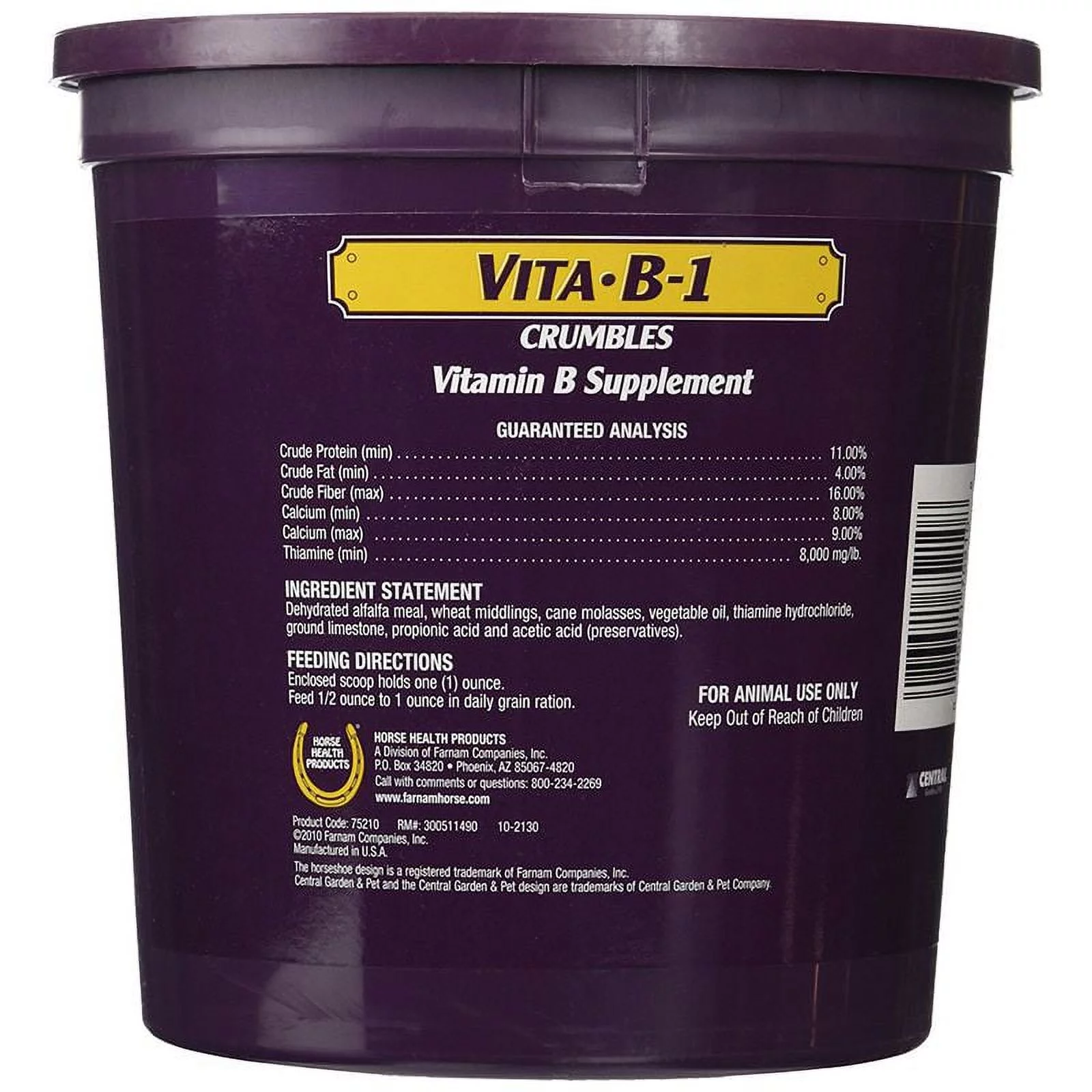 Horse Health Products 75210 Vita B1 Crumbles 3lb