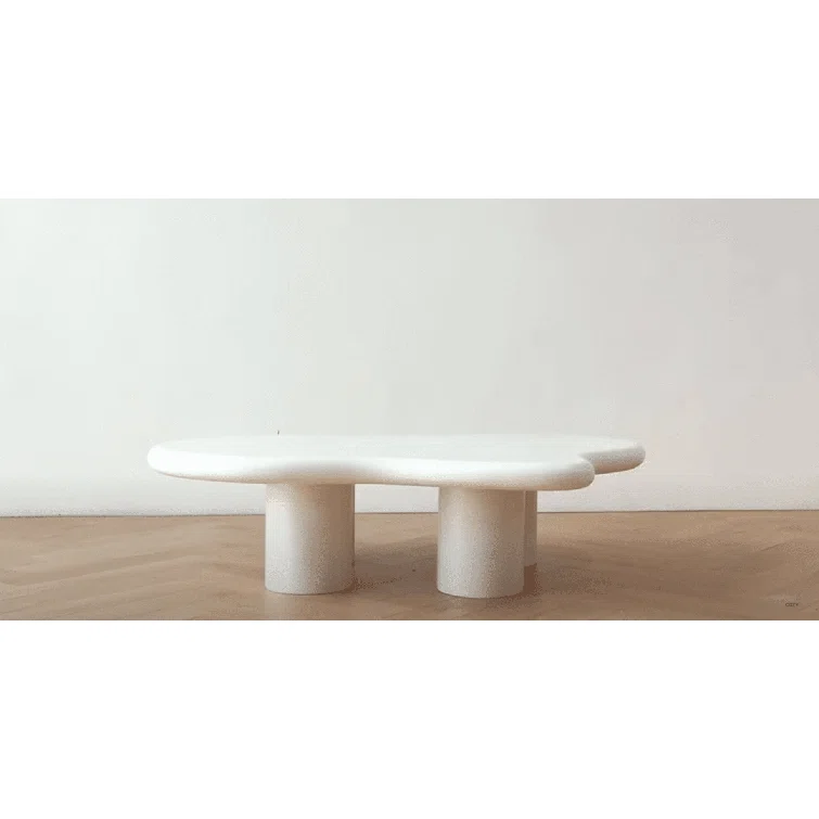 Jurita 4 Legs Wood Cloud Coffee Table