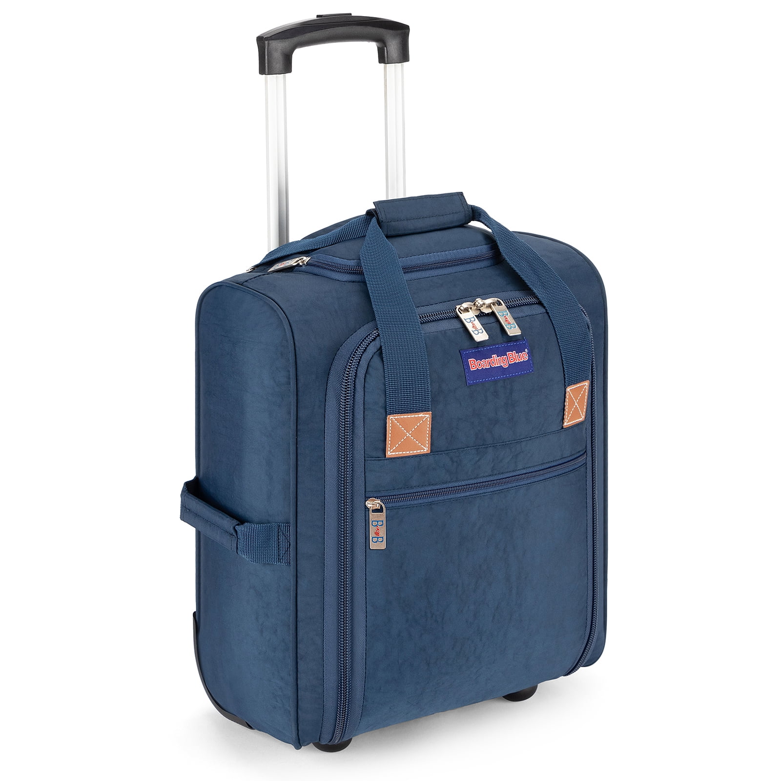 17X13X8 Inches Personal item Rolling Under Seat Duffel Bag for JetBlue Allegiant, Spirit Airlines. (Navy)