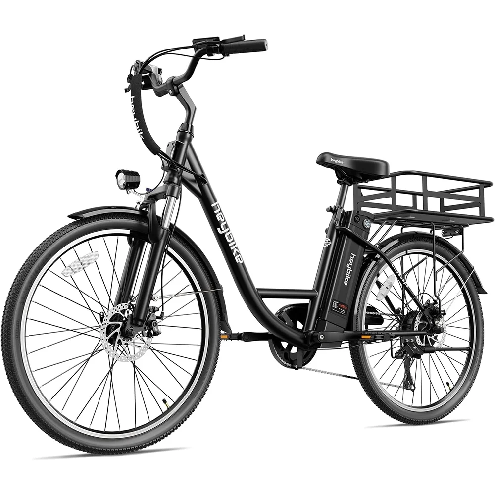 Heybike Cityscape Electric Bike 350W Electric City Cruiser Bicycle Up to 40 Miles with Removable Battery, 26