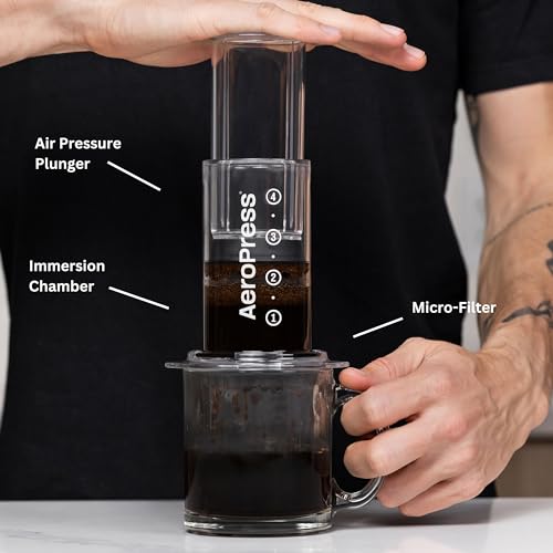 AeroPress Coffee Press – 3 In 1 Brew Method Combines French Press, Espresso, Full Bodied Coffee Without Grit or Bitterness