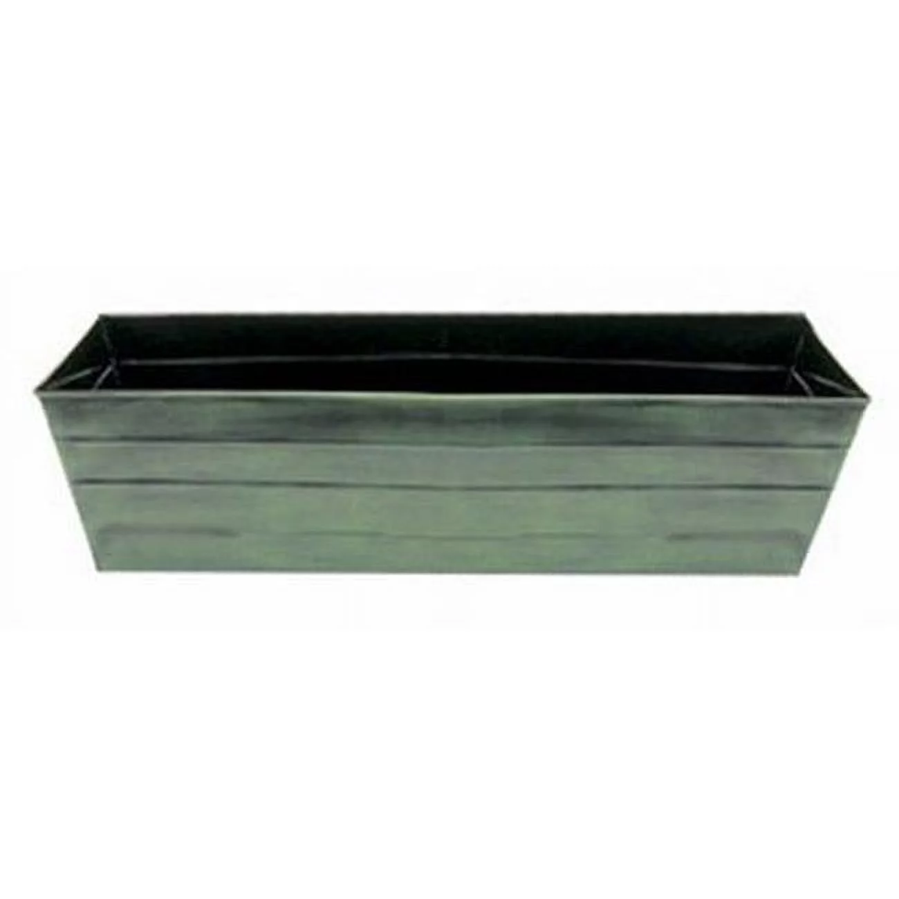 Galvanized Tin Window Box - Powder Coated in Green Patina - Large