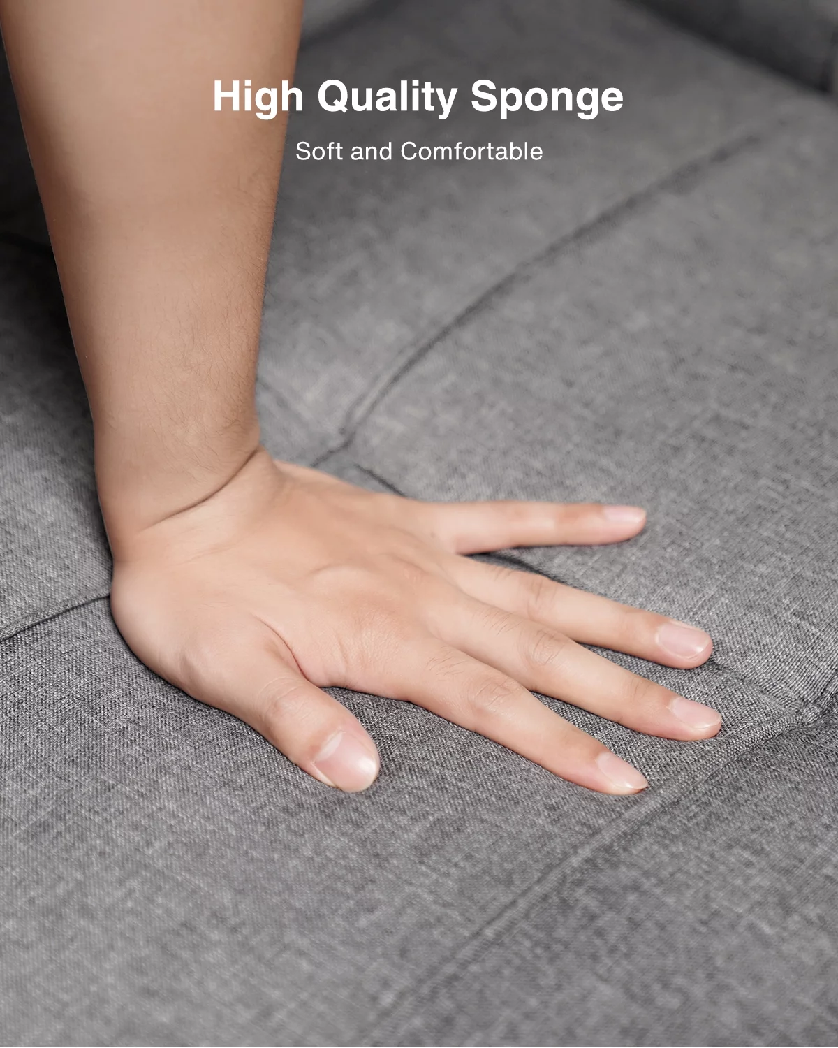 Sofa Beds Chair 3 in 1, Convertible Chair Single Bed, Grey