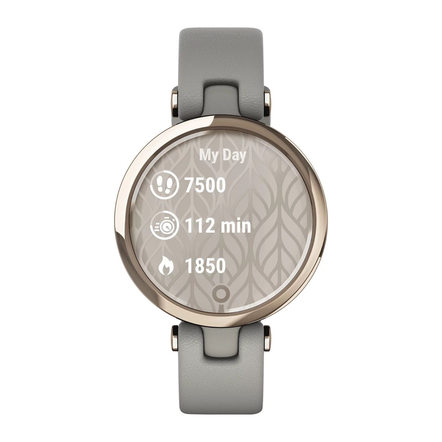 Garmin Lily Classic Edition Smartwatch (Cream Gold Bezel with Braloba Gray Case and Italian Leather Band), 010-02384-A2