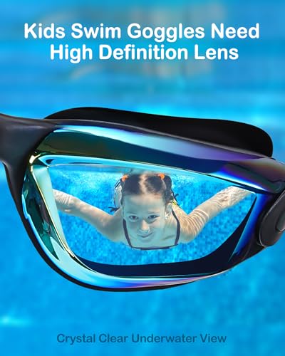 Aegend Kids Swim Goggles, Pack of 2 Swimming Goggles for Children Boys & Girls Age 3-14