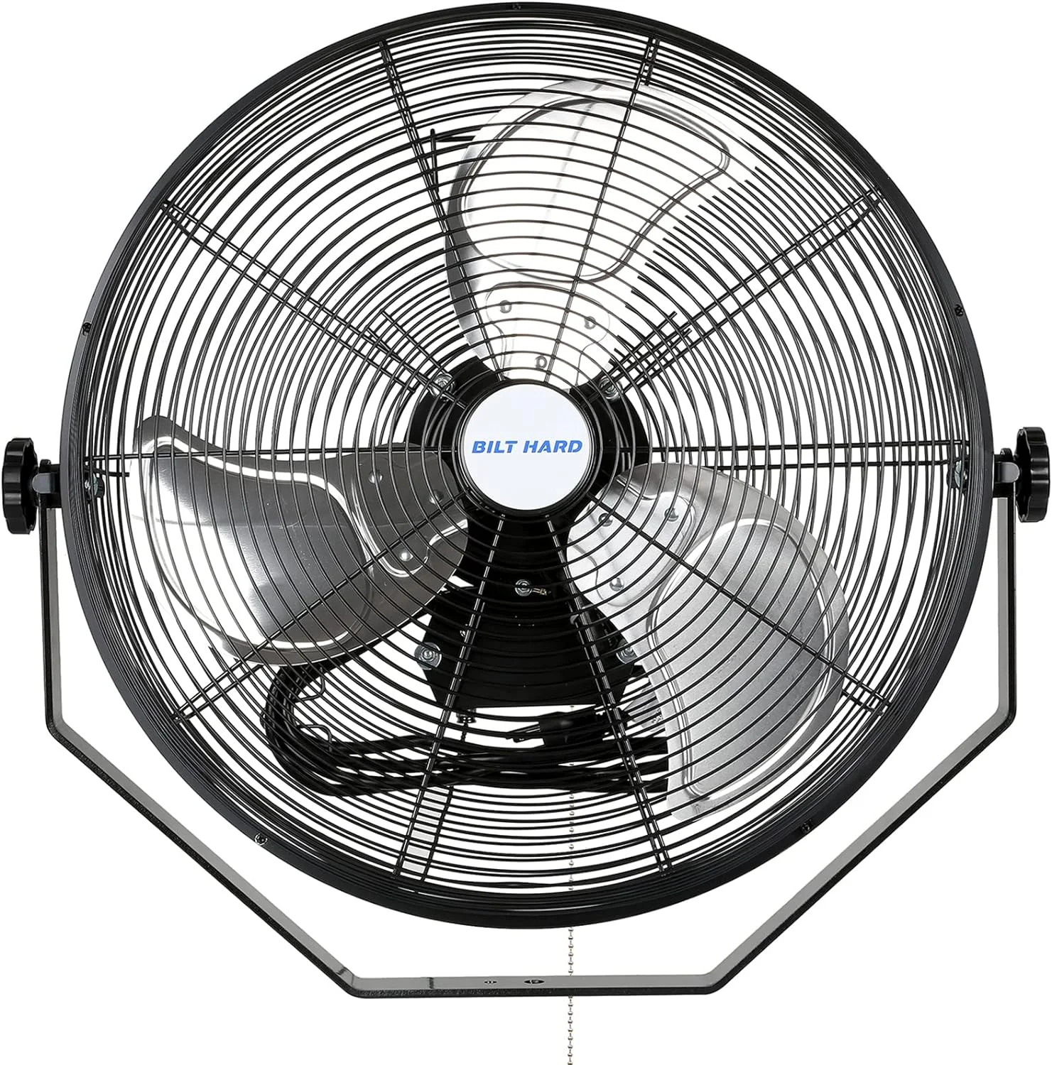 BILT HARD 4600 CFM 20 in. Industrial Wall Mount Fan, 3-Speeds High Velocity Wall Fan with Sealed Motor, Heavy Duty Metal Barn Fans for Garage, Commercial, Greenhouse, Warehouse & Shop Use - UL Listed