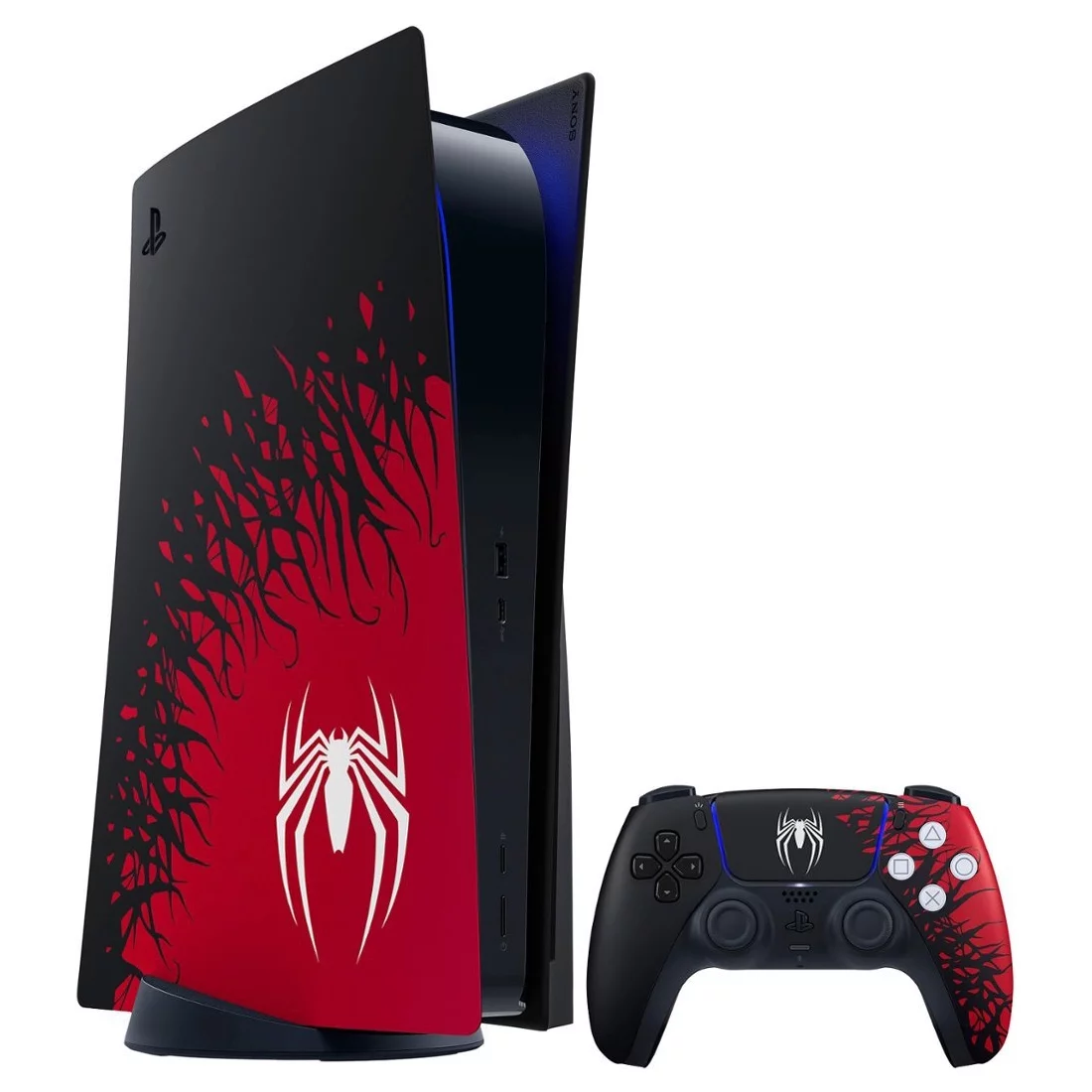 Sony PlayStation 5 Disc Marvel’s Spider-Man 2 Bundle with Extra Red Controller Bundle and Cleaning Cloth