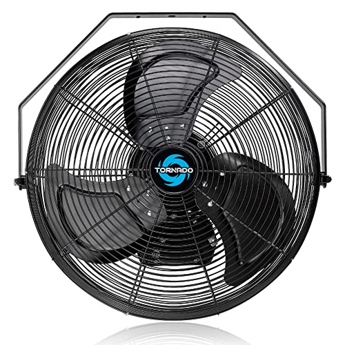 Tornado Outdoor Rated IPX4 Water-Resistant High Velocity Metal Industrial Wall Mount Fan