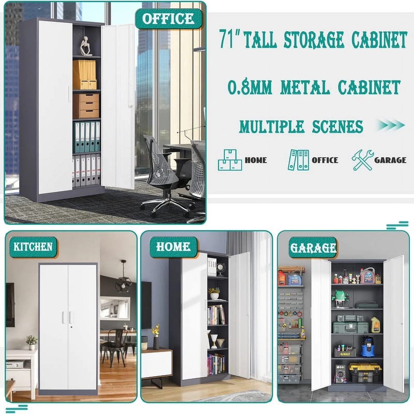 MIIIKO Metal Storage Cabinet 71
