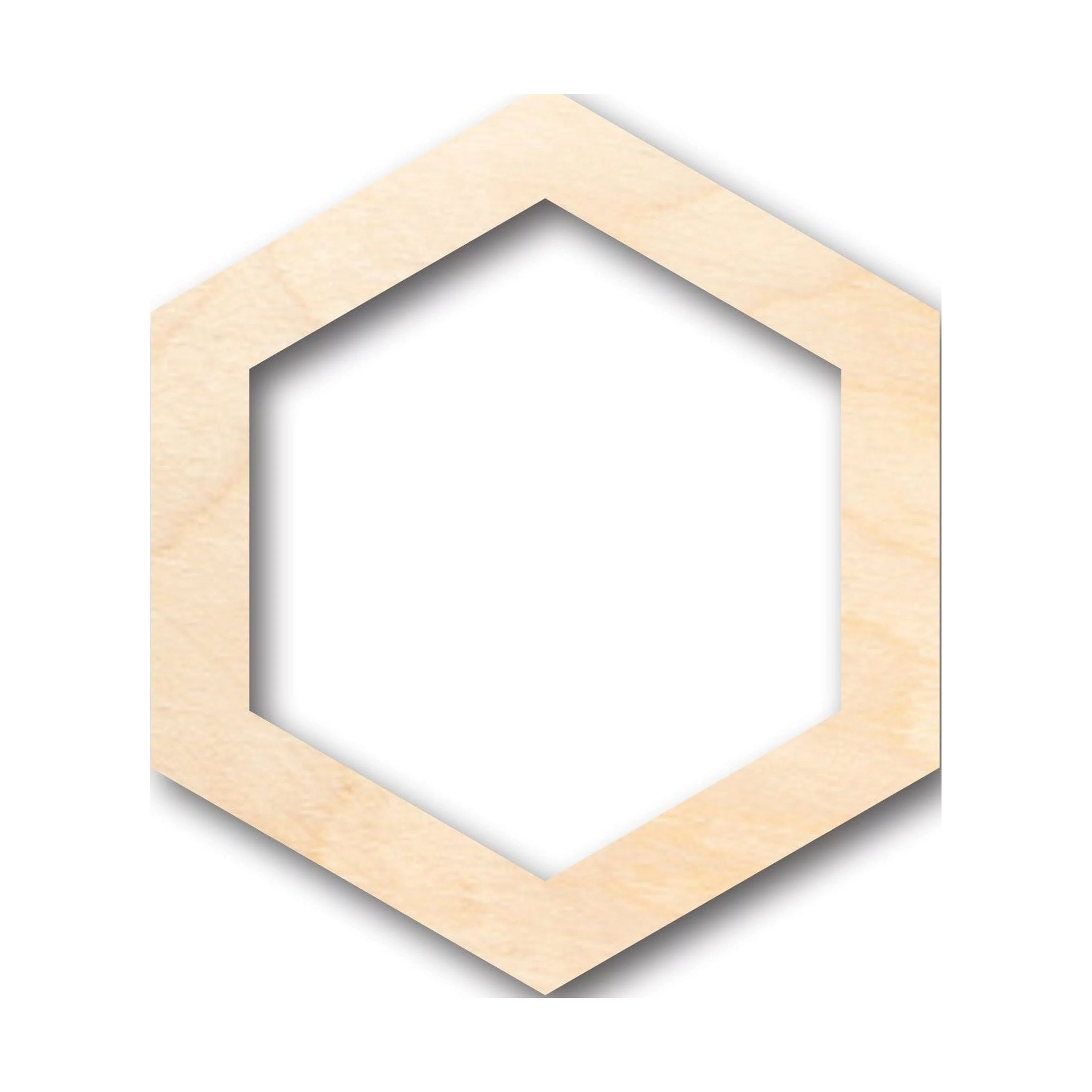 Unfinished Wood Hollow Hexagon Honeycomb Shape - Craft - up to 36