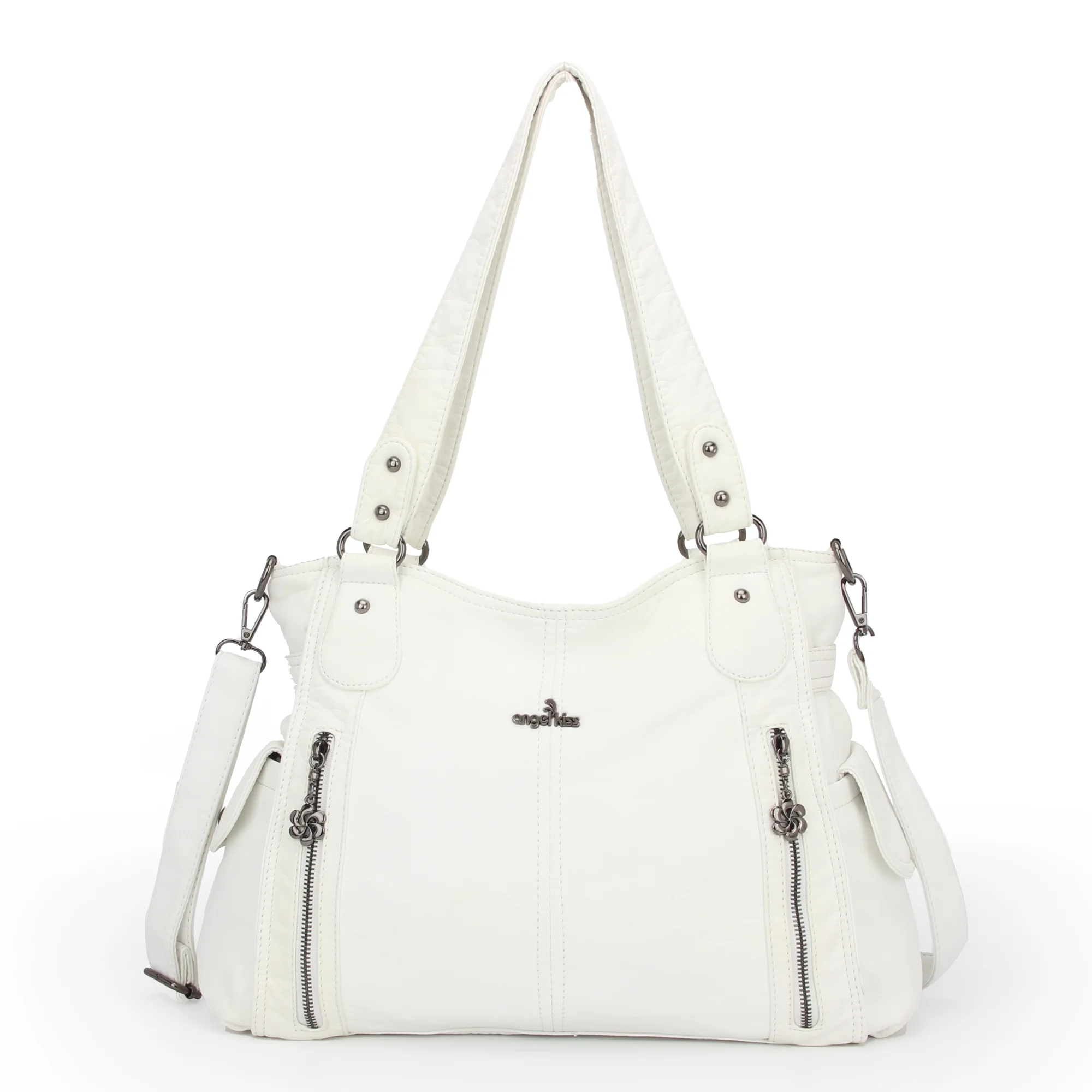 Angel Kiss Handbags for Womens Top-Handle Hobo Purse Roomy Casual Shoulder Bags PU Tote Satchel Purse for Womens