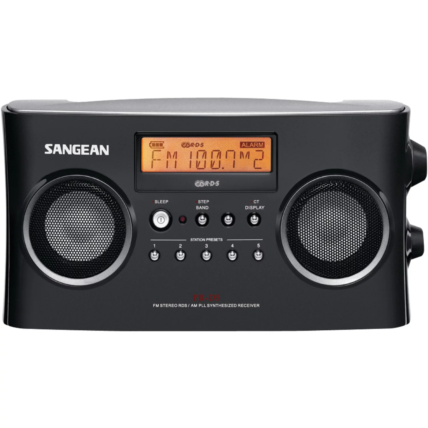 Sangean® Pr-d5-bk digitl Portable Stereo Receiver With Am/fm Radio (black)