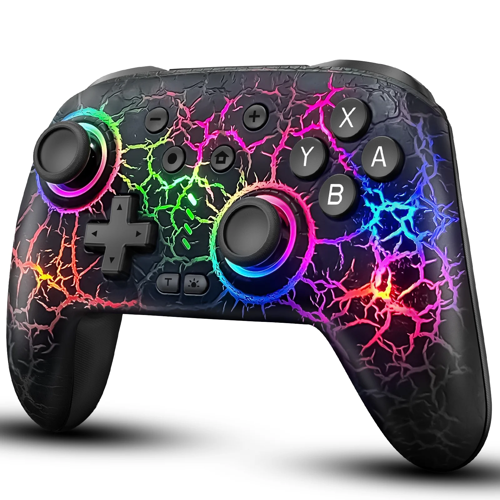 Switch Controller Wireless Switch Pro Controller for Nintendo Switch/Lite/OLED with 9 Colors RGB, Programmed, Wakeup, Turbo, Vibration