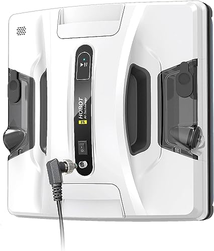 HOBOT-2S Window Cleaning Automatic Robot with Ultrasonic Water Spray, Intelligent Cleaning, AI Smart Route Plan, Dual Replaceable Water Tanks, and Control via Smartphone or Remote