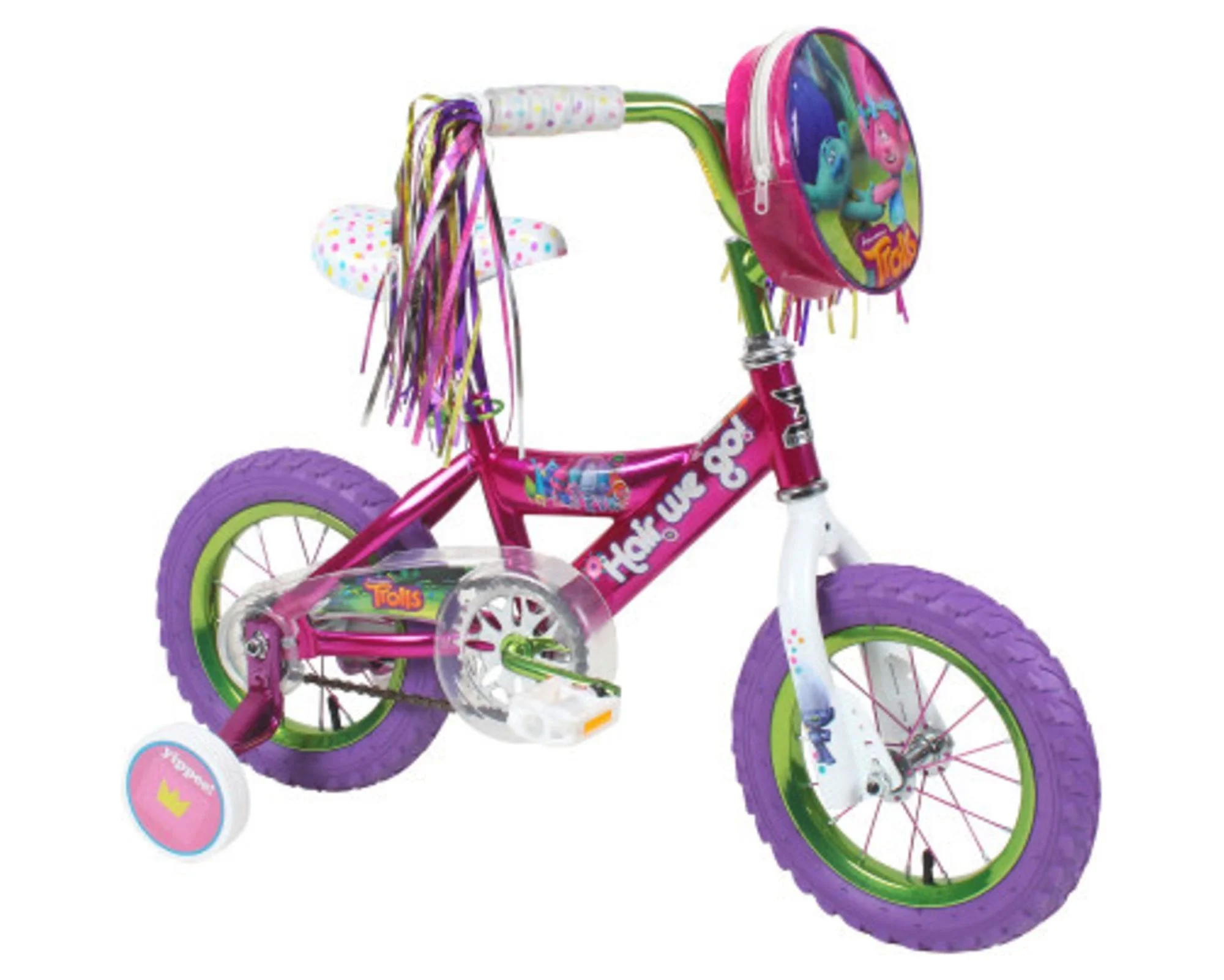 Dynacraft Trolls 12-Inch Girls BMX Bike For Age 3-5 Years