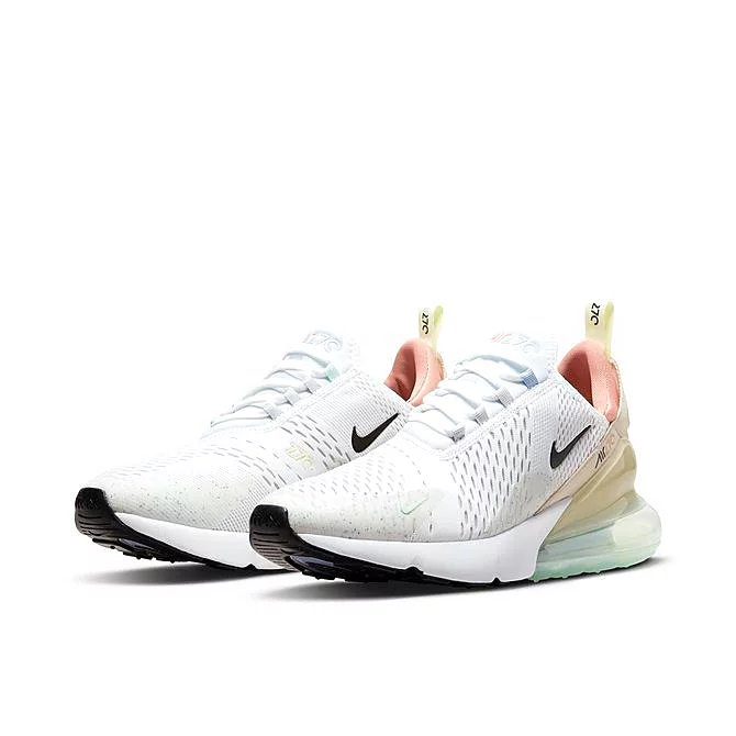 Men's Nike Air Max 270 White/Black-Sanddrift (DQ7642 100) - 10