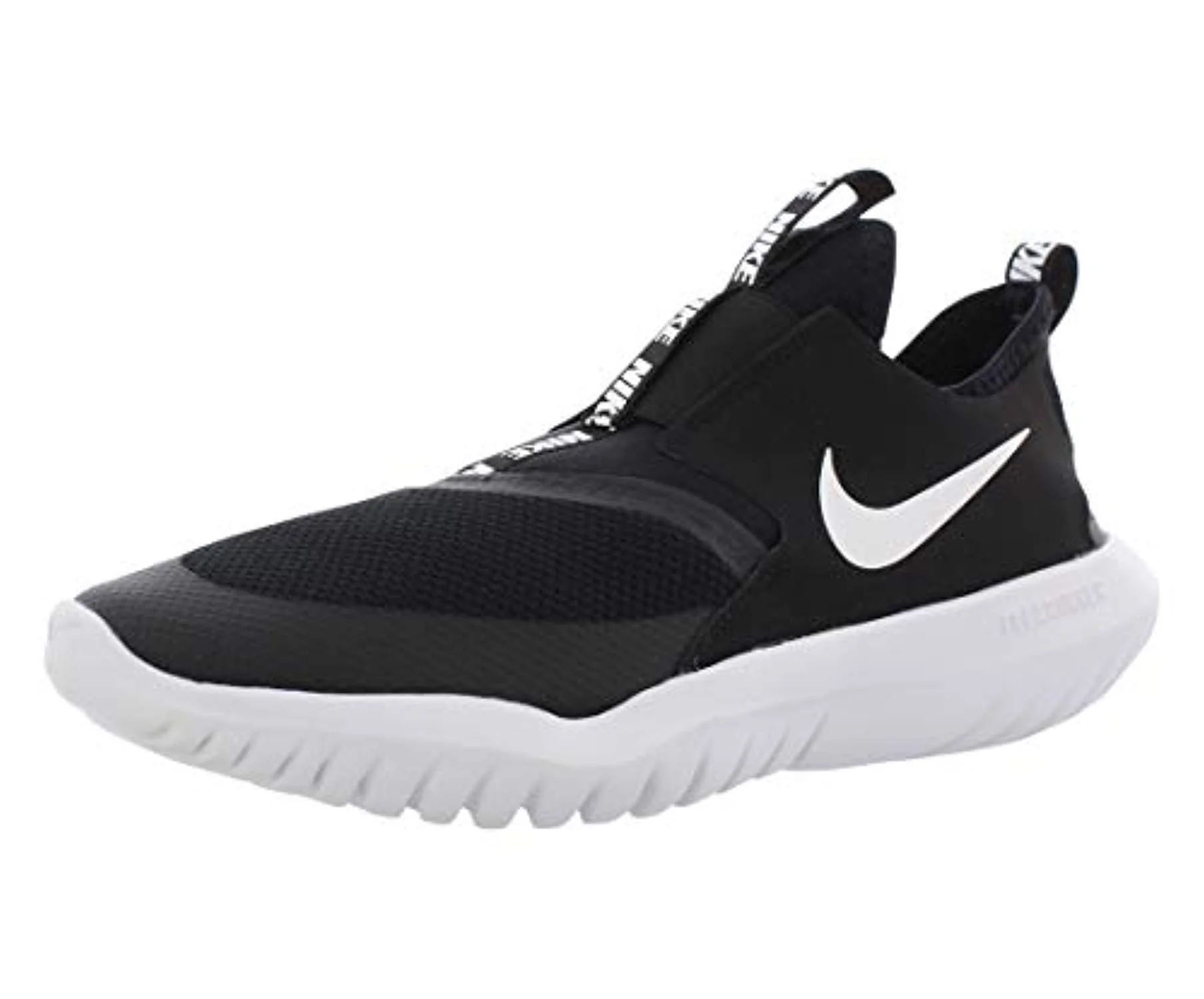 Nike Kids' Grade School Flex Runner Running Shoes (6.5, Black/White)