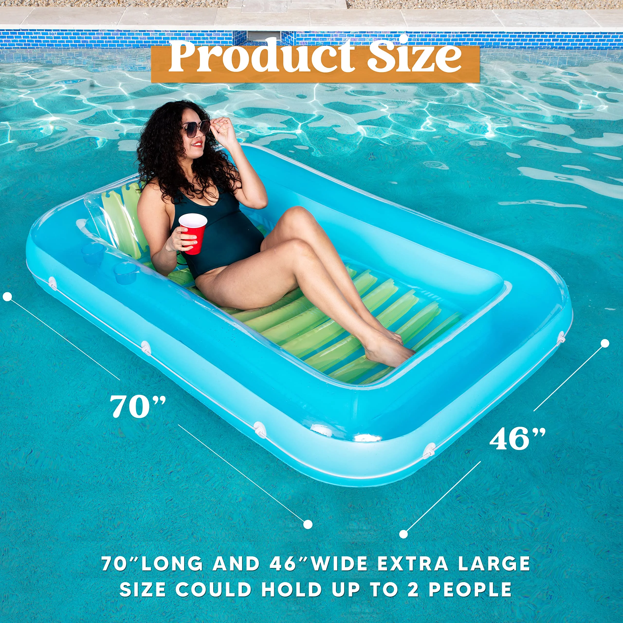 Syncfun Inflatable Tanning Pool Lounger Float, 70