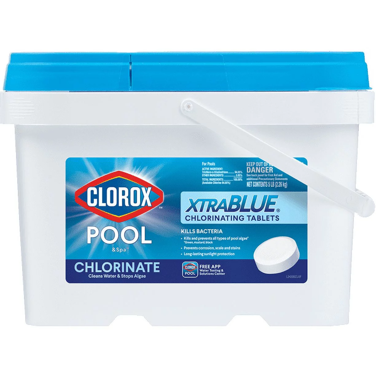 Clorox Pool&Spa XtraBlue 3-inch Chlorinating Tablets, for Swimming Pool Use, 5lb