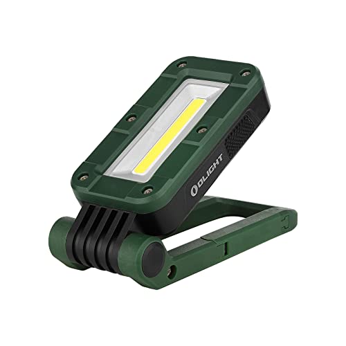 OLIGHT Swivel 400 Lumens Rechargeable COB Work Light with Magnetic Base and Hanging Hook, 180° Rotate and 5 Light Modes Worklight for Car Repair, Grill, Camping and Emergency Use (Moss Green)