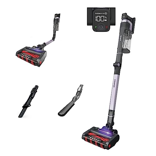 Shark IZ163H Pet Plus Cordless Stick Vacuum with Self-Cleaning Brushroll and HEPA Filter, Lightweight Deep Cleaning Vacuum for Carpet and Hard Floors, Folds for Easy Storage, 40-min Runtime, Raspberry