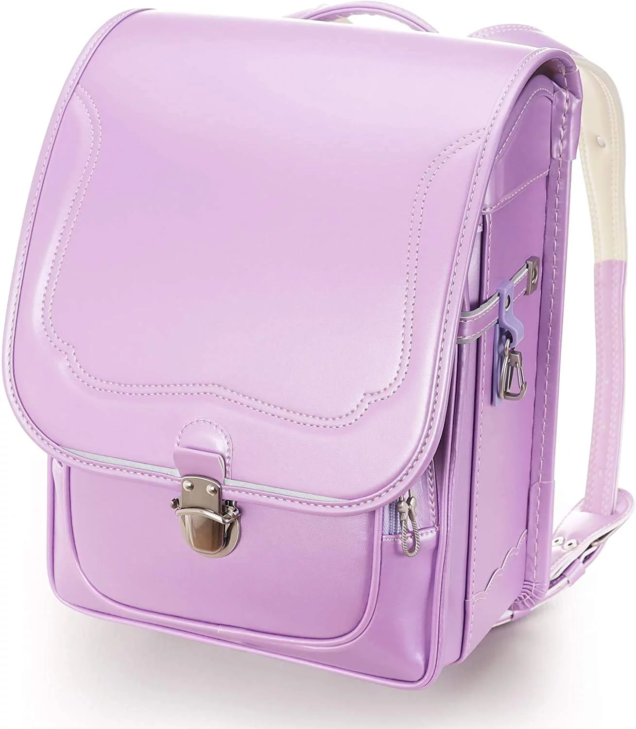 Baobab's wish Randoseru Handmade Japanese School Bag For Boys Japan National Backpacks (Exploration NEW CLASSIC Purple)